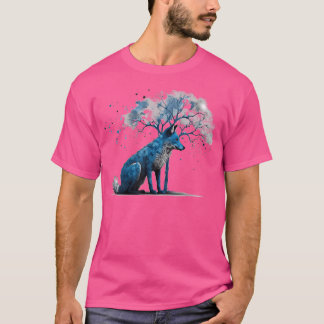 Camiseta Fox Artwork Tree Animal Art Fox