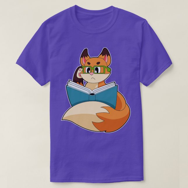 Camiseta Fox as Nerds with Book Glasses (Diseño del anverso)