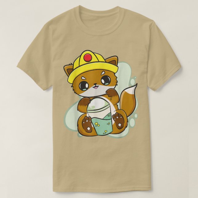 Camiseta Fox Bebe Boba Té De Burbuja Para Trabajador De La  (Diseño del anverso)