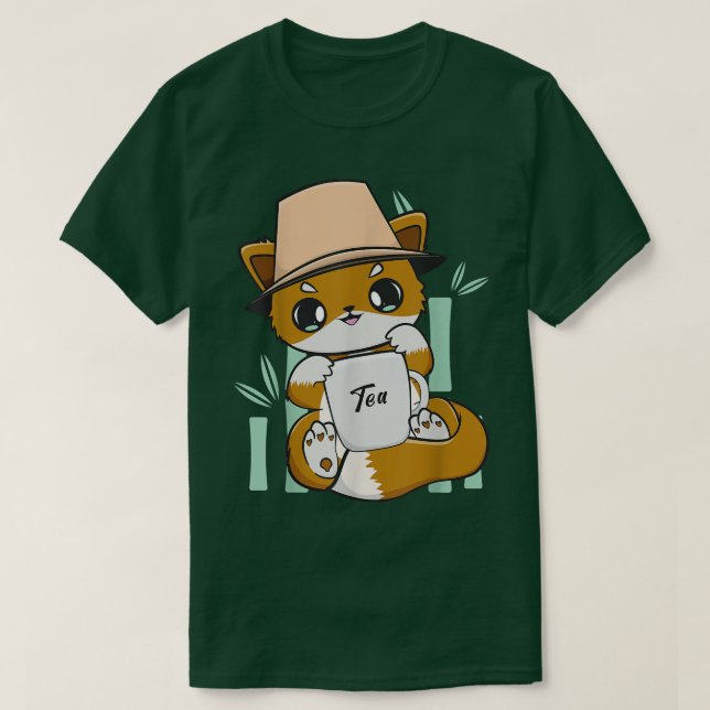 Camiseta Fox Bebe Leche De Té De Burbuja Con Boba  (Diseño del anverso)