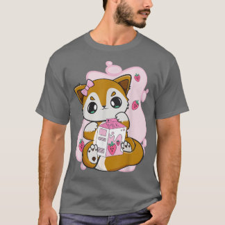 Camiseta Fox Bebe Té De Leche De Fresa Para Boba Lov