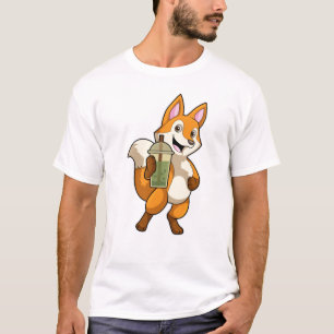 Camiseta Fox bebiendo con té de burbuja
