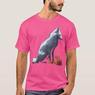 Camiseta Fox blanca Flores Art Fox