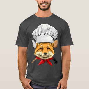 Camiseta Fox Chef Wildlife Fox Forest, Cocinando Lover-T-Sh