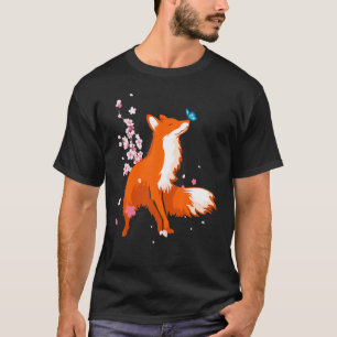 Camiseta Fox Chinese Culture Cherry Blossom Women