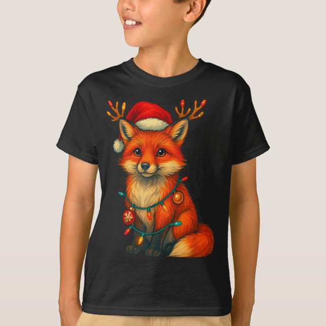Camiseta Fox Christmas Lights Xmas  (Anverso)