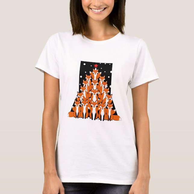 Camiseta Fox Christmas Tree de navidad (Anverso)