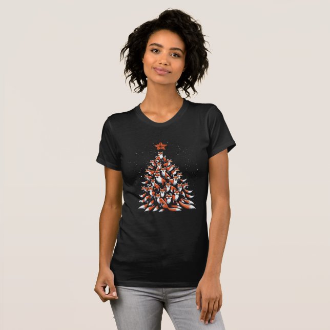 Camiseta Fox Christmas Tree Fox Xmas Tree (Anverso completo)