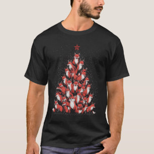 Camiseta Fox Christmas Tree Fox Xmas Tree Women & amp; Boys