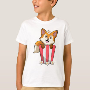 Camiseta Fox comiendo con popcorn