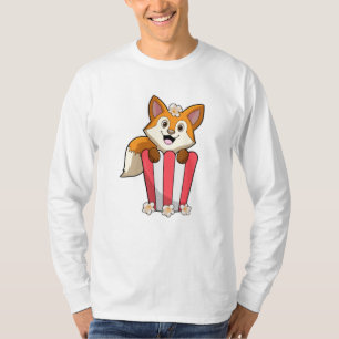 Camiseta Fox comiendo con popcorn