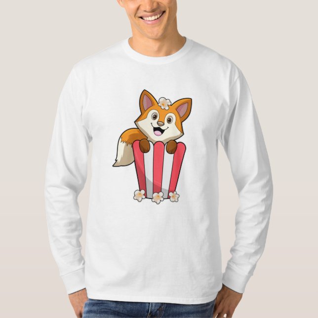 Camiseta Fox comiendo con popcorn (Anverso)