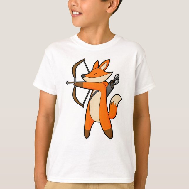 Camiseta Fox como Archer con Arrow y Bow (Anverso)