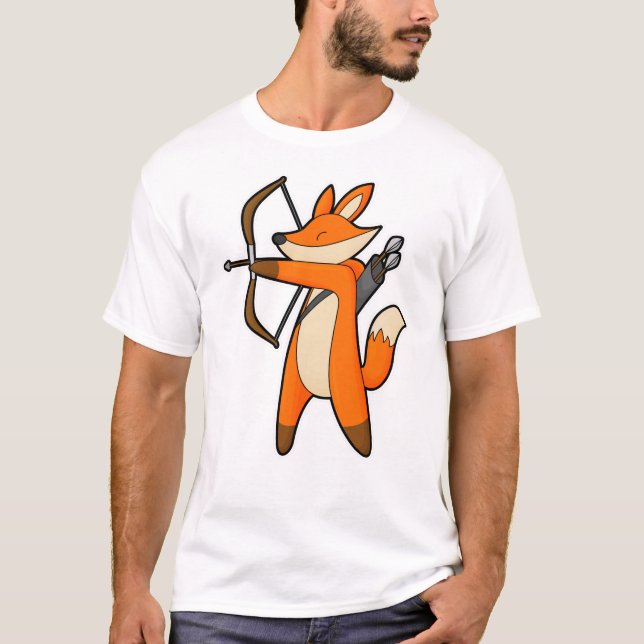 Camiseta Fox como Archer con Arrow y Bow (Anverso)