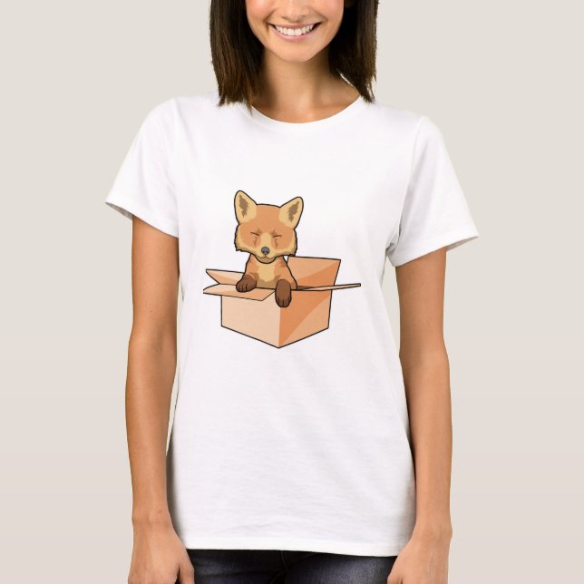 Camiseta Fox como bebé en caja (Anverso)