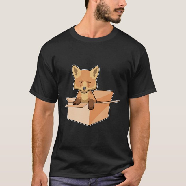 Camiseta Fox como bebé en caja (Anverso)