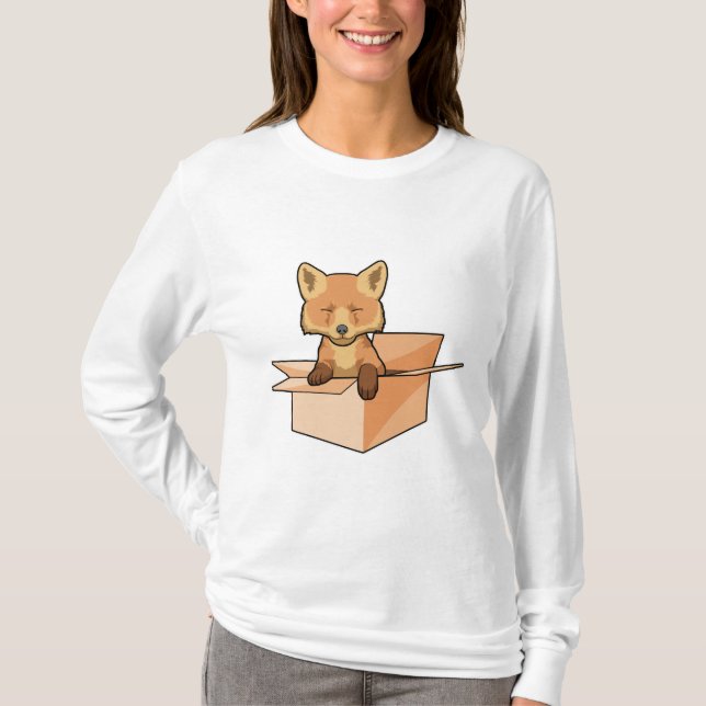 Camiseta Fox como bebé en caja (Anverso)