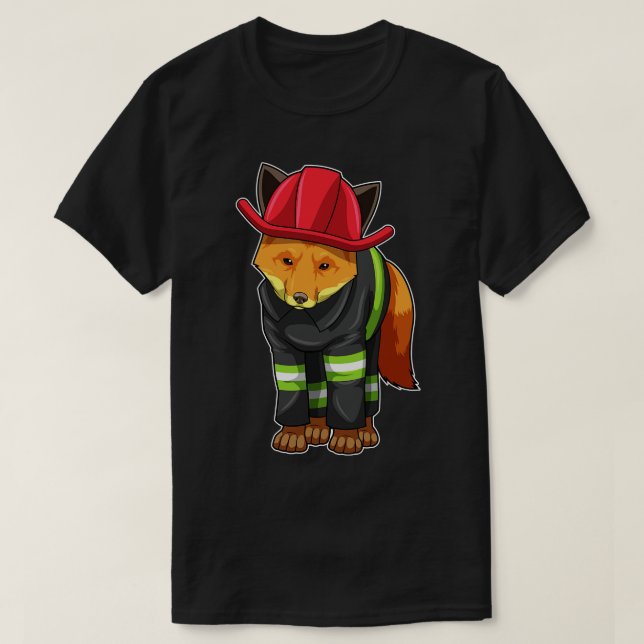 Camiseta Fox como bombero con casco (Diseño del anverso)