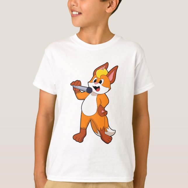Camiseta Fox como cantante con micrófono (Anverso)