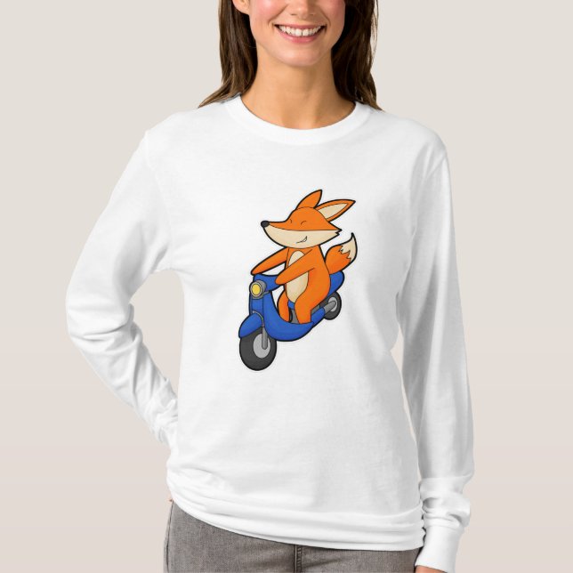 Camiseta Fox como ciclista con Scooter (Anverso)