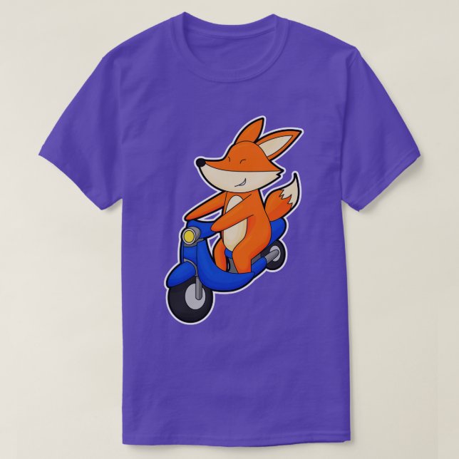 Camiseta Fox como ciclista con Scooter (Diseño del anverso)