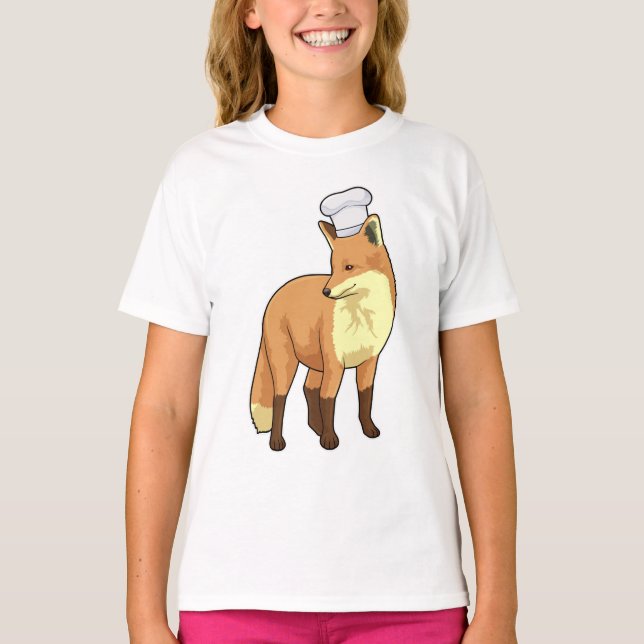 Camiseta Fox como cocinero con gorra de chef (Anverso)
