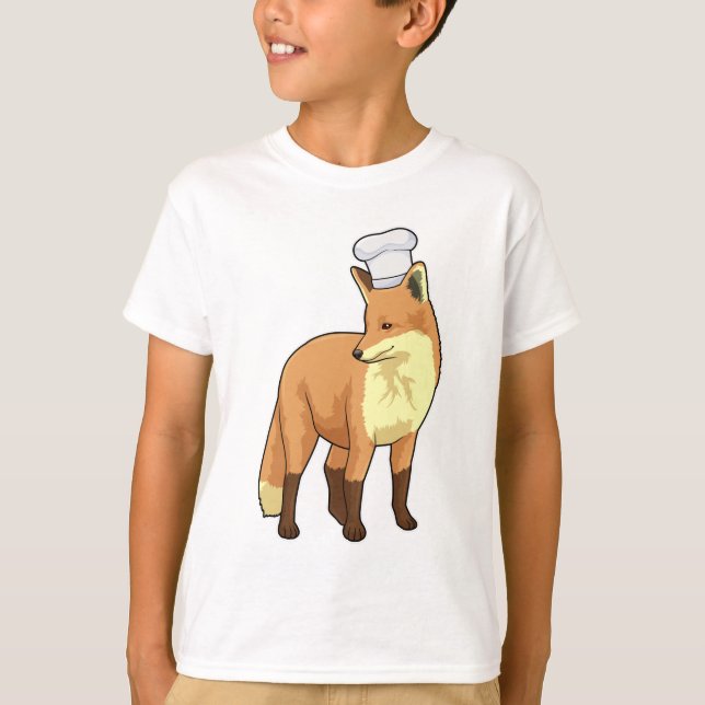 Camiseta Fox como cocinero con gorra de chef (Anverso)