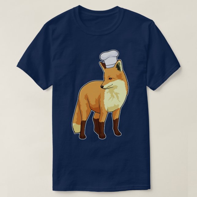 Camiseta Fox como cocinero con gorra de chef (Diseño del anverso)