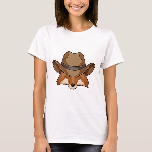 Camiseta Fox como Cowboy con Gorra (Anverso)