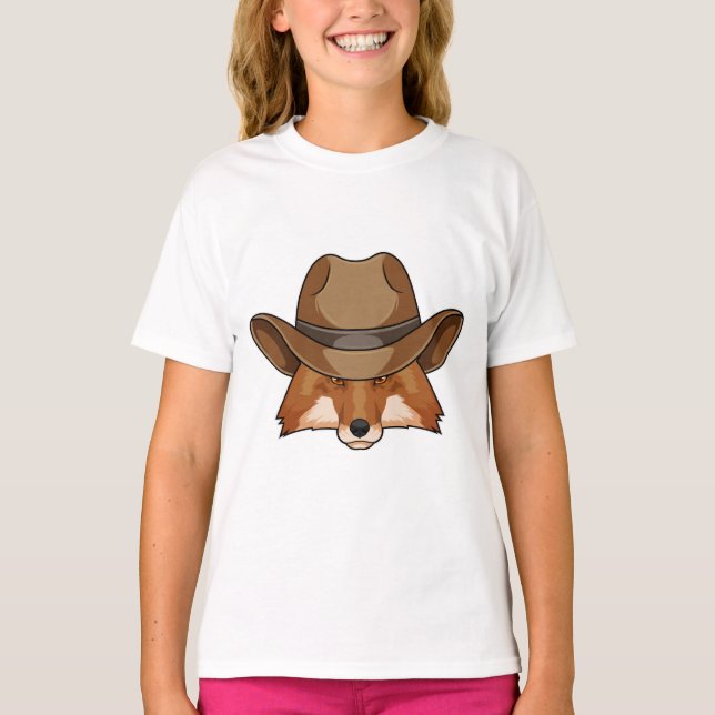 Camiseta Fox como Cowboy con Gorra (Anverso)