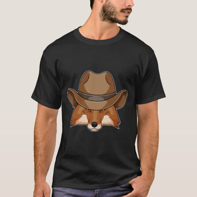 Camiseta Fox como Cowboy con Gorra (Anverso)