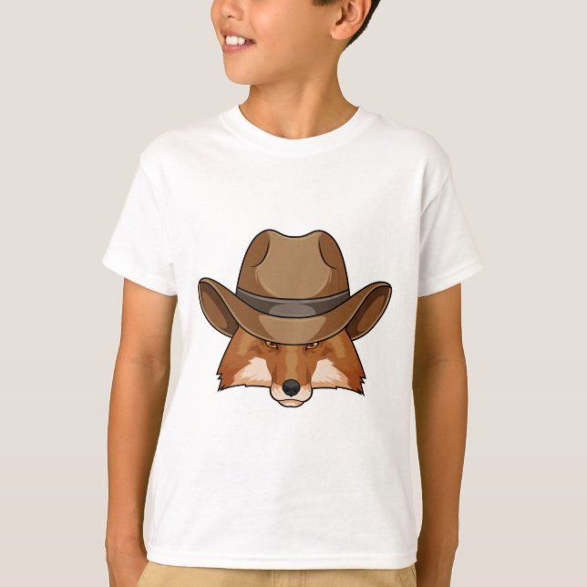Camiseta Fox como Cowboy con Gorra (Anverso)