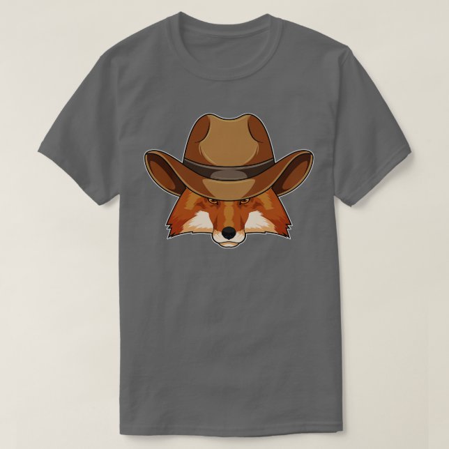 Camiseta Fox como Cowboy con Gorra (Diseño del anverso)