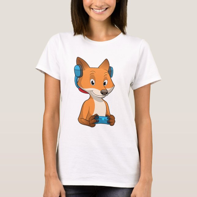 Camiseta Fox como Gamer con Joystick (Anverso)