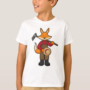 Camiseta Fox como granjero con pastel y Gorra