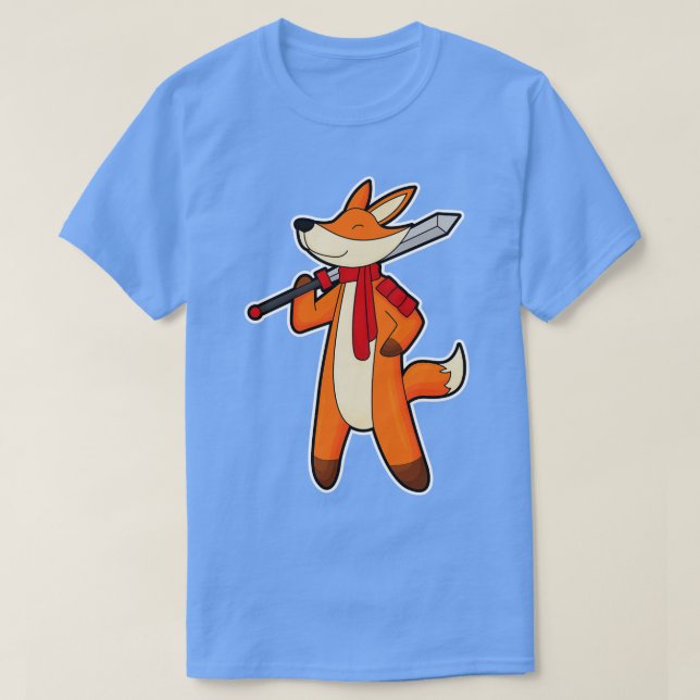 Camiseta Fox como guerrero con escarlata de espadas (Diseño del anverso)