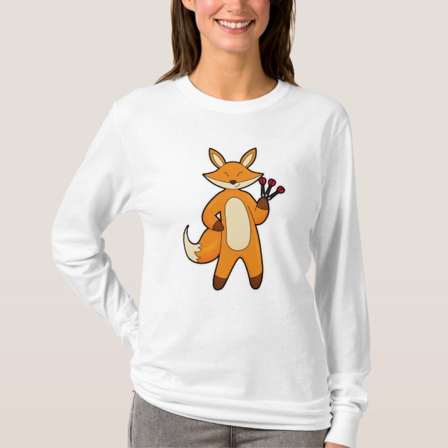 Camiseta Fox como jugador de Dart con Darts (Anverso)