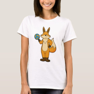Camiseta Fox como jugador de voleibol con voleibol