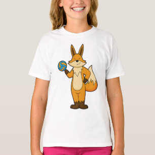 Camiseta Fox como jugador de voleibol con voleibol