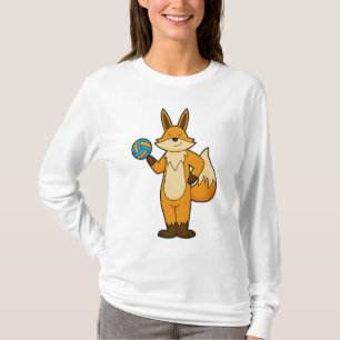 Camiseta Fox como jugador de voleibol con voleibol