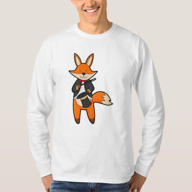Camiseta Fox como mago con varita mágica y Gorra (Anverso)