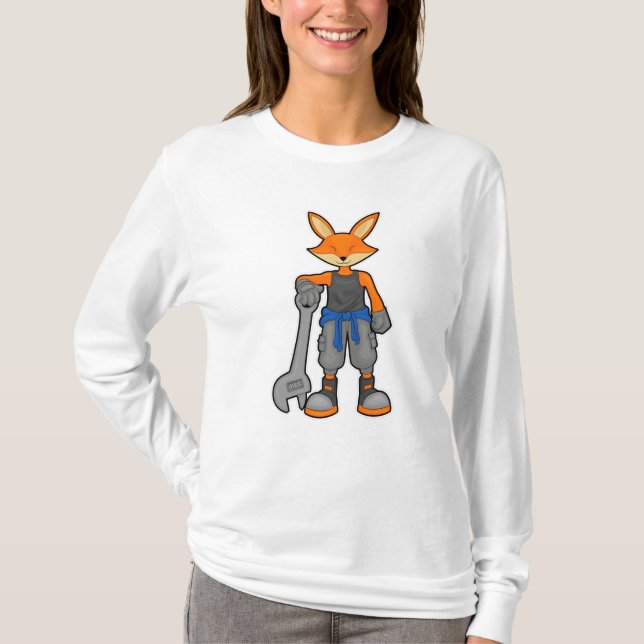 Camiseta Fox como mecánico con español (Anverso)