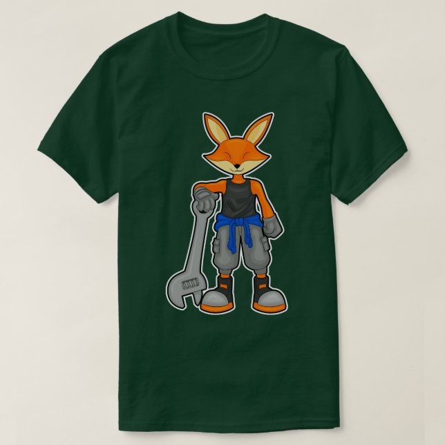 Camiseta Fox como mecánico con español (Diseño del anverso)