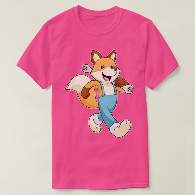 Camiseta Fox como mecánico con llave (Diseño del anverso)