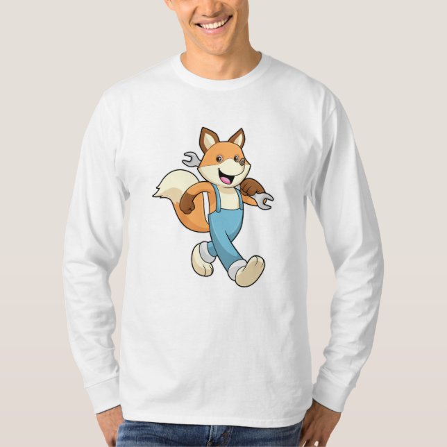Camiseta Fox como mecánico con llave (Anverso)