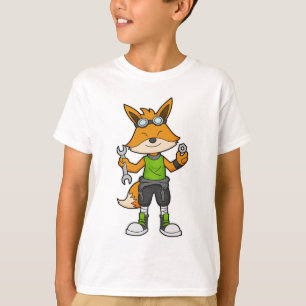 Camiseta Fox como mecánico con llave y tuerca
