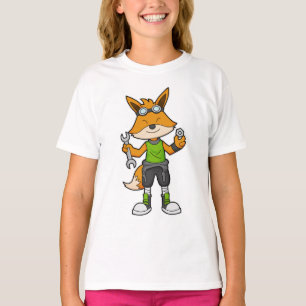 Camiseta Fox como mecánico con llave y tuerca