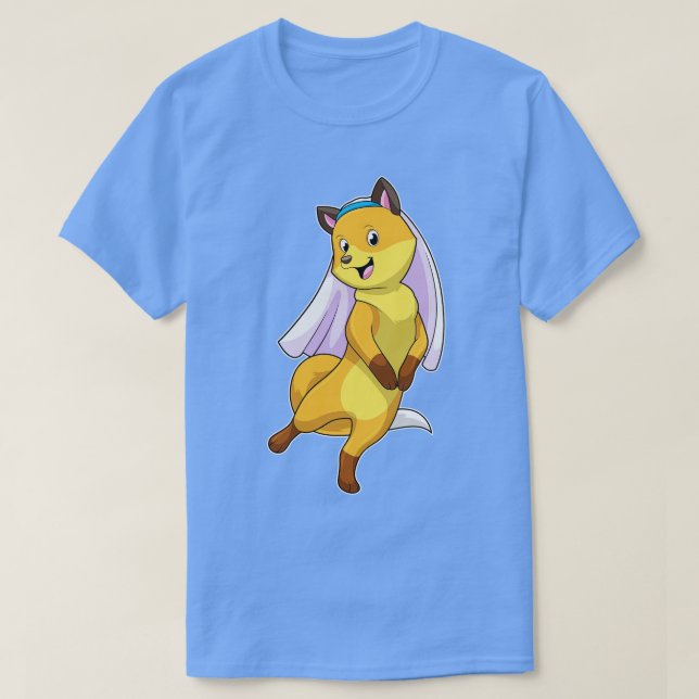 Camiseta Fox como novia con velo 2 (Diseño del anverso)