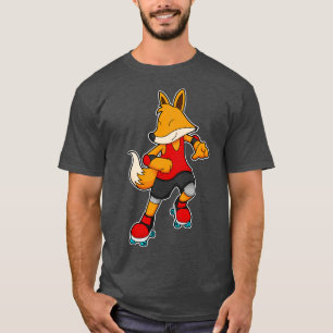 Camiseta Fox como patinador con patines de rodillos