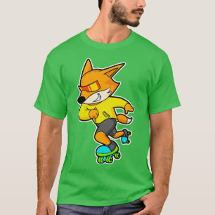 Camiseta Fox como patinador con patines de rodillos 1